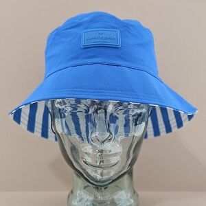 Kate Spade Bucket Hat Reversible Awning Shaker Blue/Striped Bucket Hat Vacation